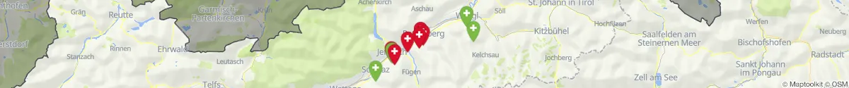 Kartenansicht für Apotheken-Notdienste in der Nähe von Steinberg am Rofan (Schwaz, Tirol)